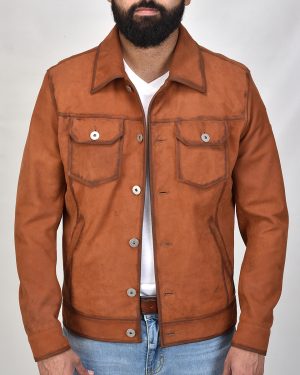 Trucker leather jacket