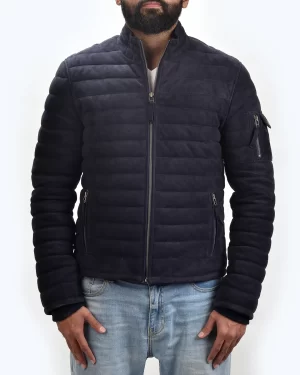 Puffer Leather Jacket