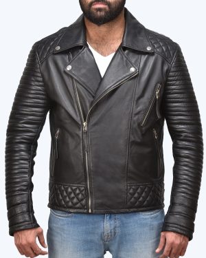 Jackson Quilted Biker Leather Jacket